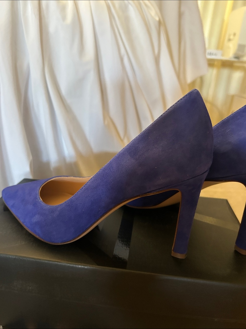 Natural 27 Edit Alanna Suede Pointed-Toe Pumps in Cobalt Royal Blue